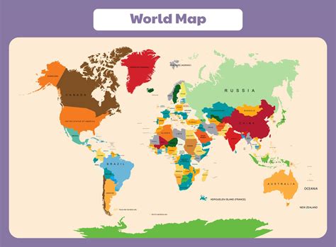 Large Printable World Map